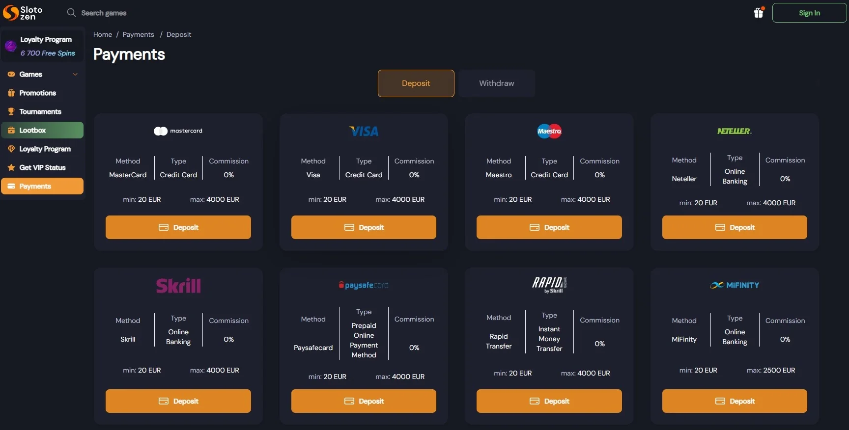 Slotozen Payment Methods Australia: AUD Deposits, Withdrawals and Crypto